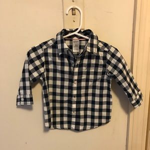 Gingham button down shirt